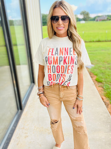 FALL THINGS GRAPHIC TEE==FLASH SALE